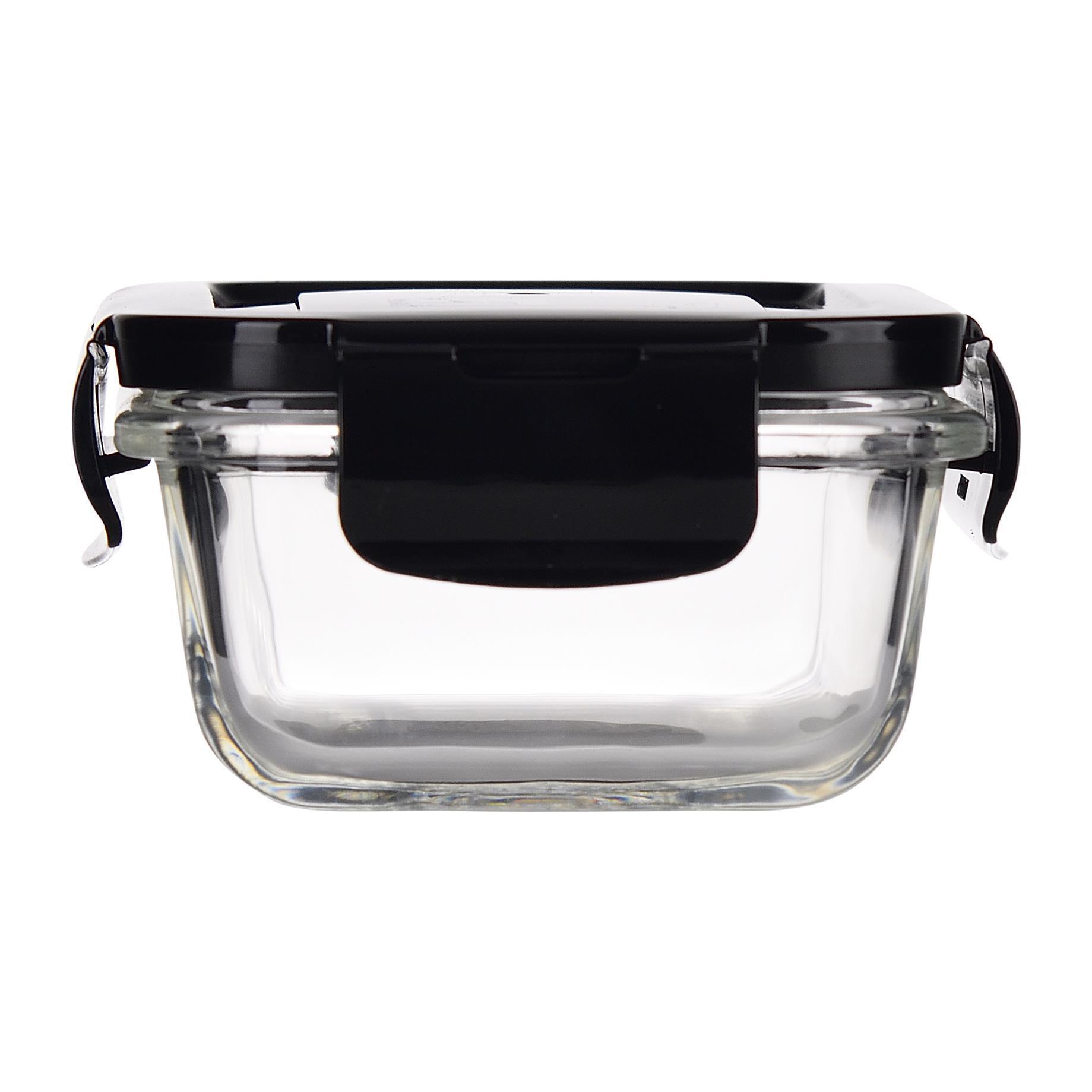 Recipiente Hermético en Borosilicato de 330ml con tapa negra Copper Bergner