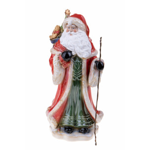 Babbo Natale Con Sacco Di Doni. Altezza 48,5 Cm - Pezzi 1 - 25X48,5X18cm - Colore: Verde - Bianchi Dino - Articoli Natalizi