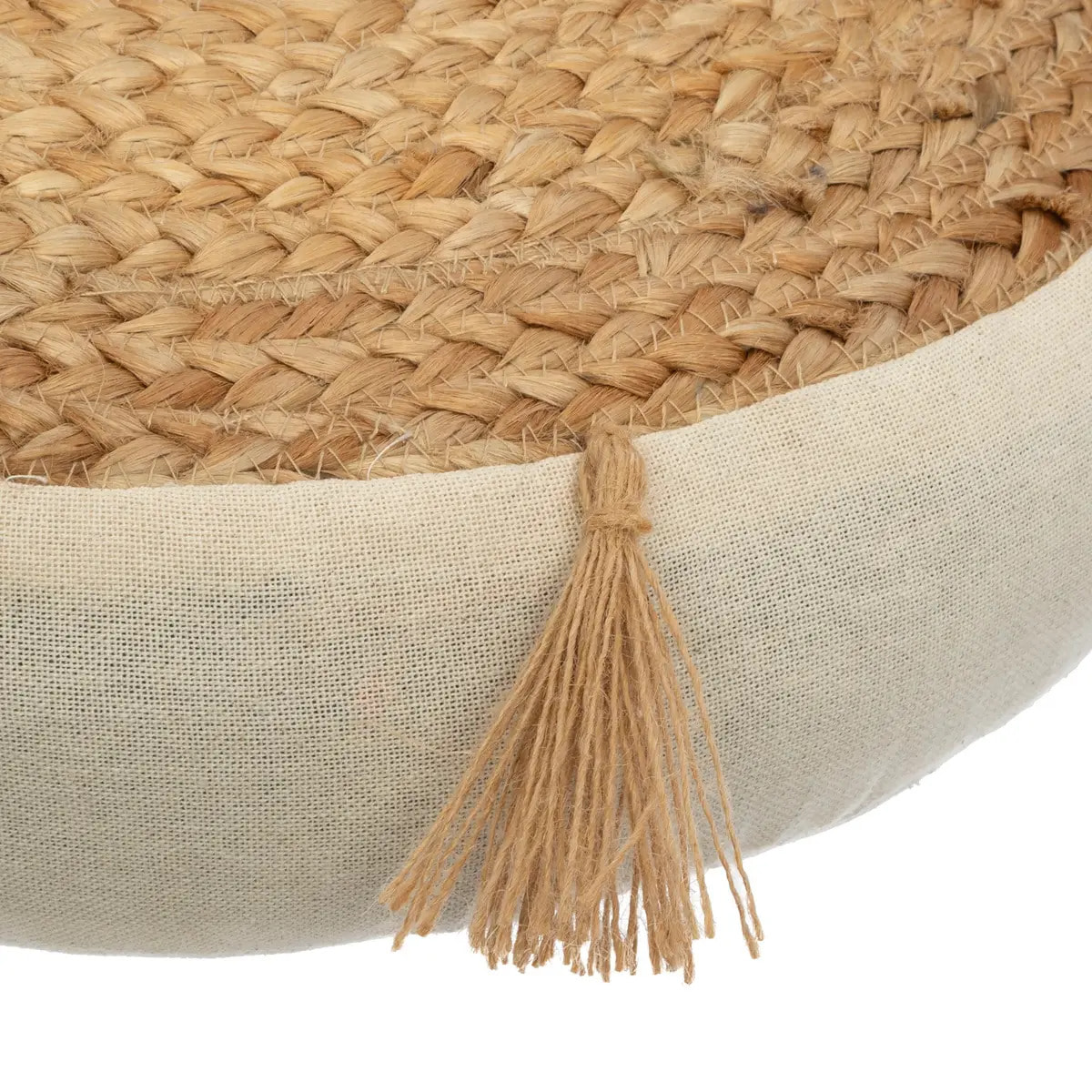 Coussin de sol "Rituality" beige D38cm