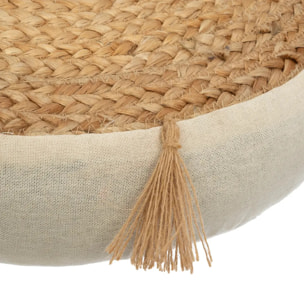 Coussin de sol "Rituality" beige D38cm