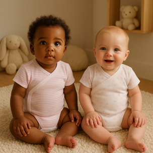 Pack 4 Body Cruzado Manga Corta