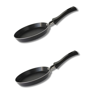 Ensemble de 2 Mini poêles à crêpe avec revêtement en céramique 14 cm ELO Juwel de Luxe