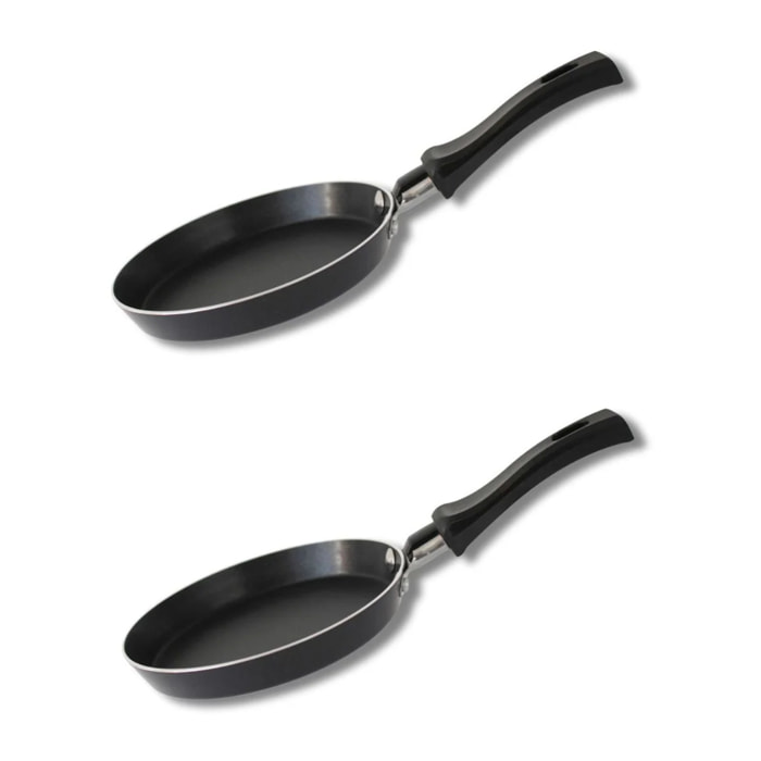 Ensemble de 2 Mini poêles à crêpe avec revêtement en céramique 14 cm ELO Juwel de Luxe