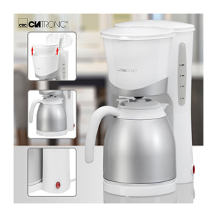 Cafetière thermos 8-10 tasses 1L Clatronic KA 3327 Blanc