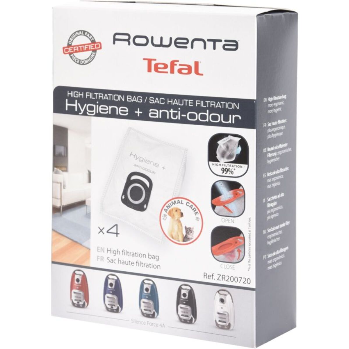 Sac aspirateur ROWENTA ZR200720 Hygiène + anti odeur