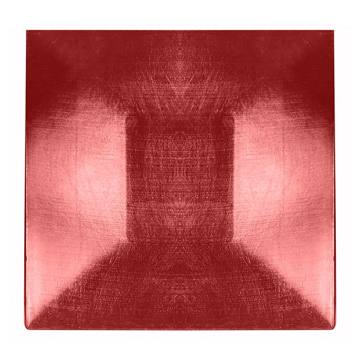 DAM  Vassoio natalizio liscio quadrato 30*30cm 30x2x30cm. colore rosso