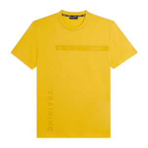 T-shirt in jersey con stampa logo tono su tono