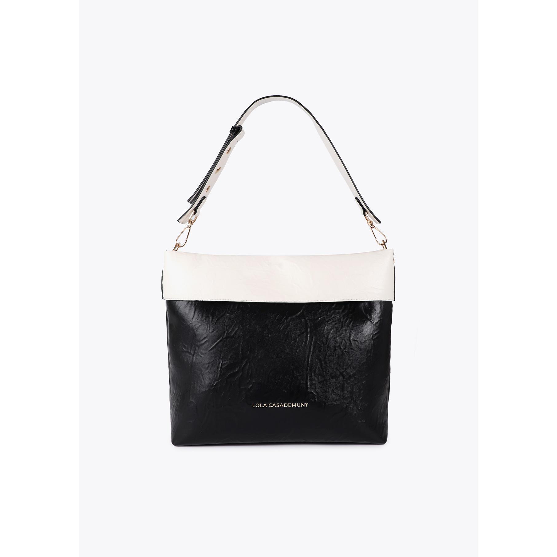 Borsa Hobo Bicolor Effetto Rugoso