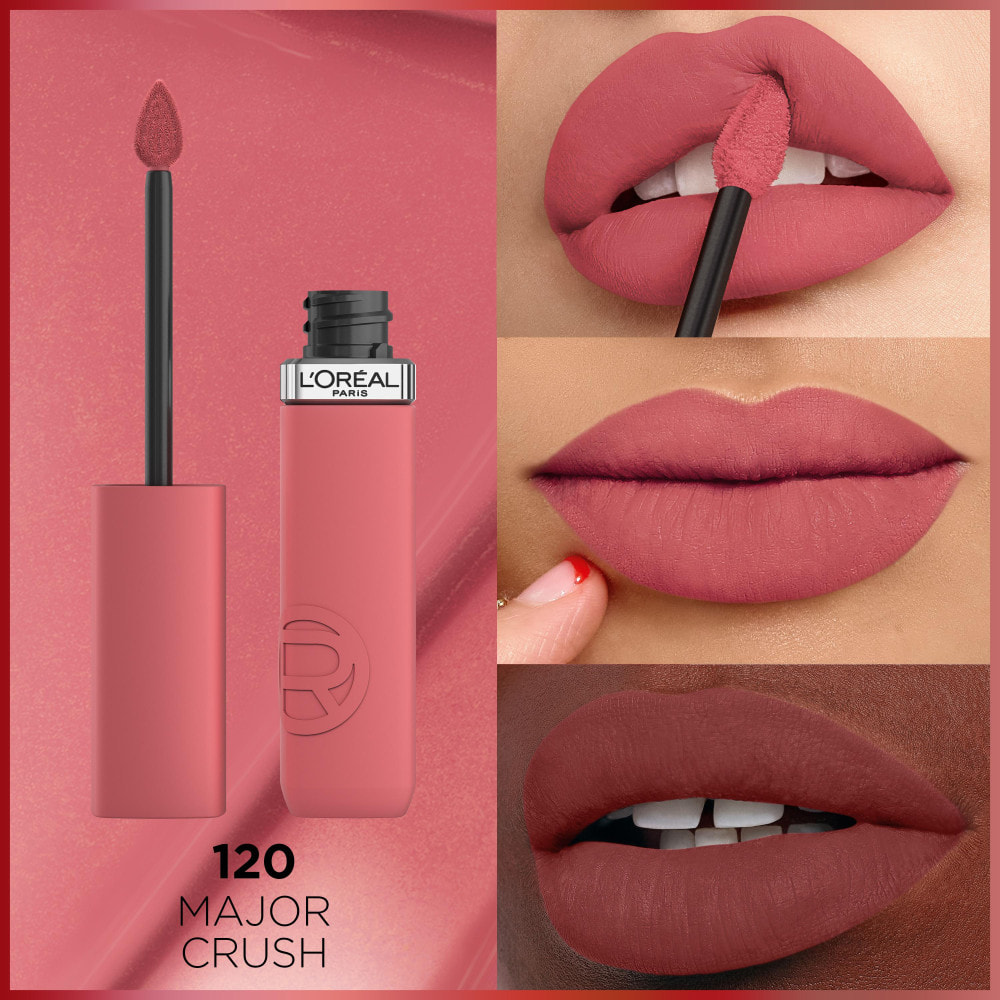 L'Oréal Paris Infaillible Matte Resistance Rouge à Lèvres Liquide Fini Mat 120 Major Crush