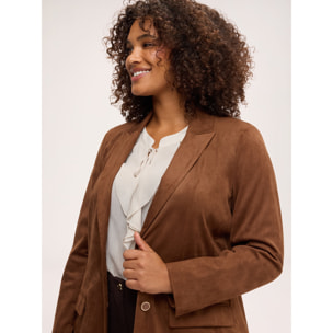 Fiorella Rubino - Blazer in tessuto soft touch - Marrone