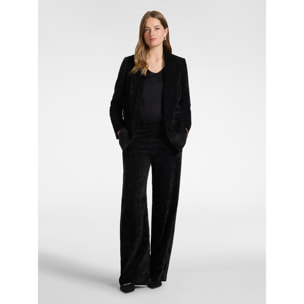 Elena Mirò - Chaqueta estructurada de terciopelo - Negro
