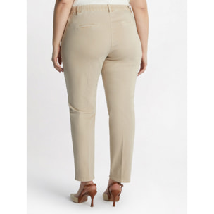Fiorella Rubino - Pantalón chino de algodón elástico - Beige