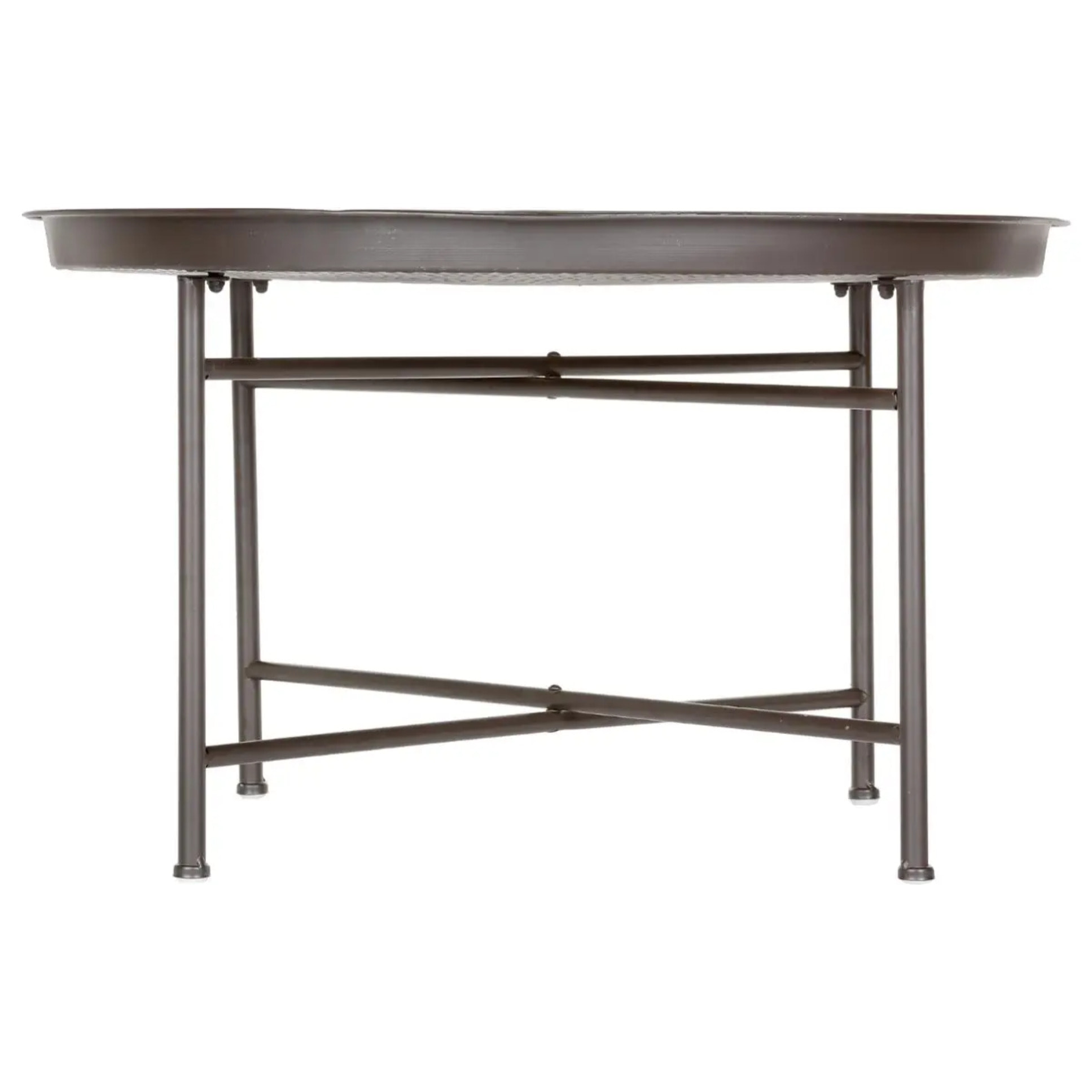 Table d'appoint grise - métal D65 cm