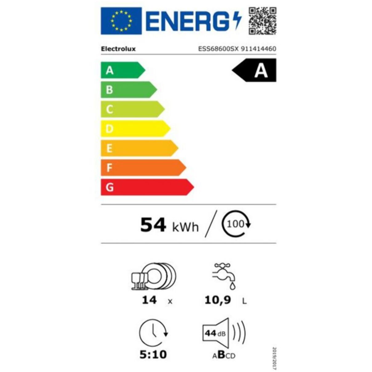 LV 60cm ELECTROLUX ESS68600SX SatelliteClean