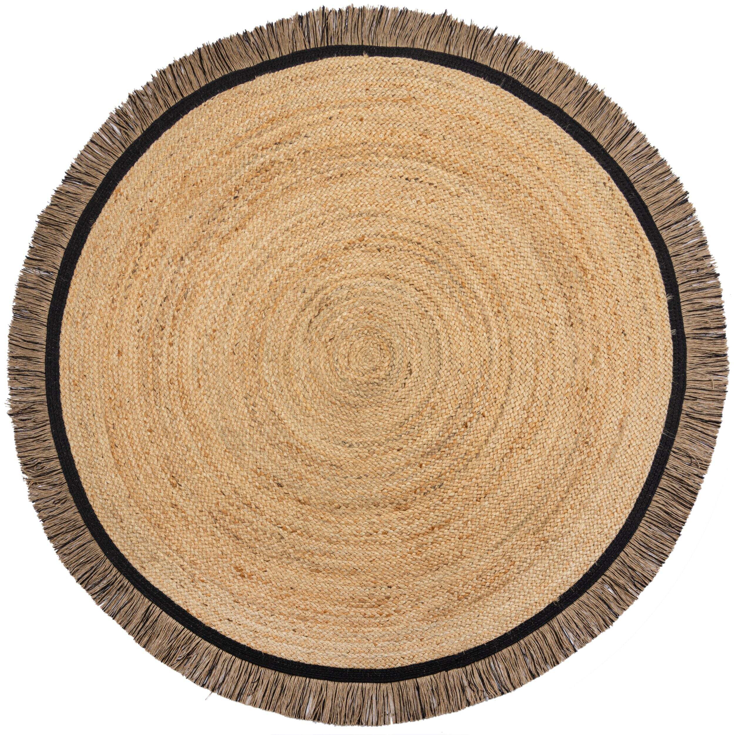 Tapis en jute KAHANA Noir