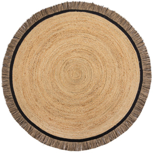 Tapis en jute KAHANA Noir