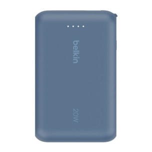 Batterie externe BELKIN 10000 mAh avec cable USB-C intégre bleu