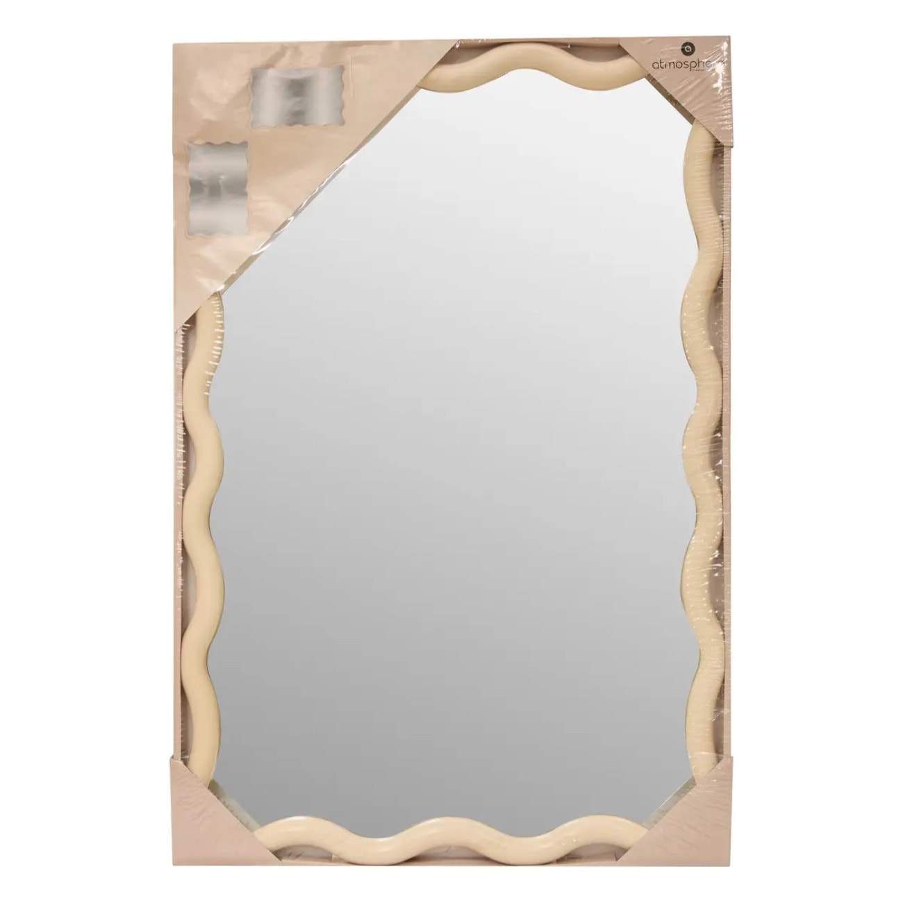 Miroir vague "Judy" beige 60x38cm