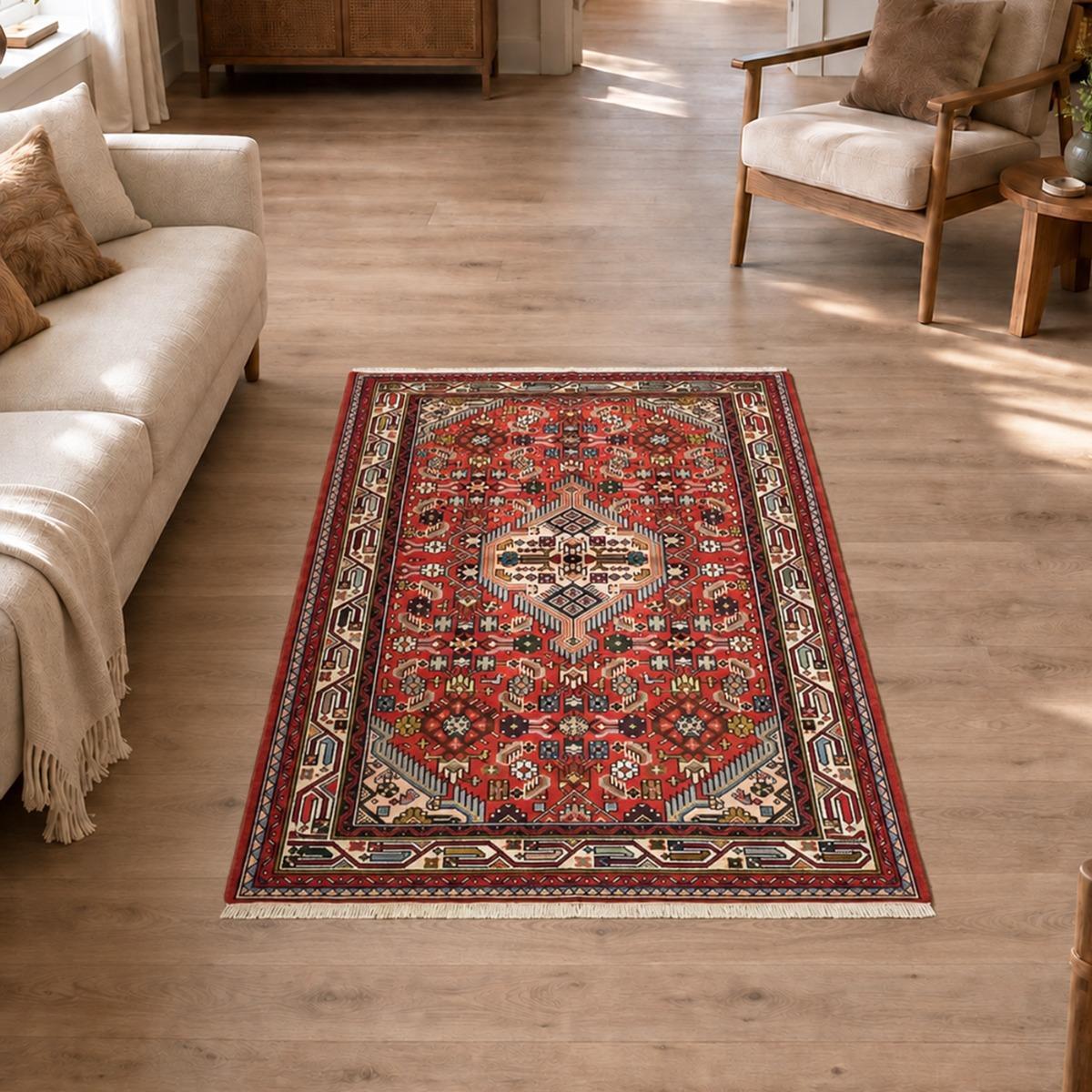 Tapis d'orient au motif oriental, noué main, ESEMIPO