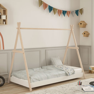 Lit tipi enfant ajustable en bois - ANNIE