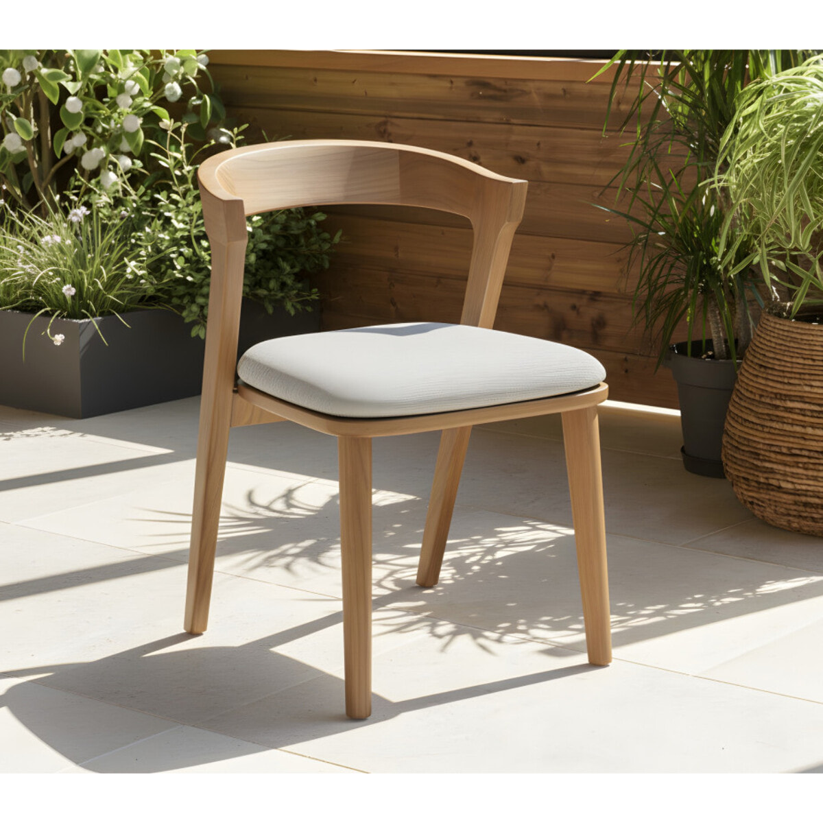 Ensemble table et chaises de jardin  - teck - TRIPOLINADO
