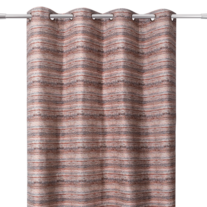 Rideau à rayures colorées - Rouge