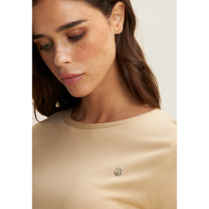 T-shirt con inserto posteriore in Sangallo