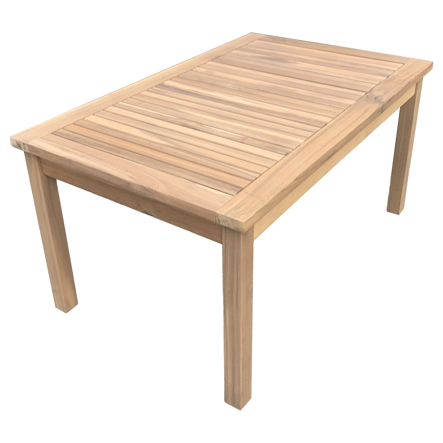 Salon de jardin en acacia 4 places GOA - coussins gris