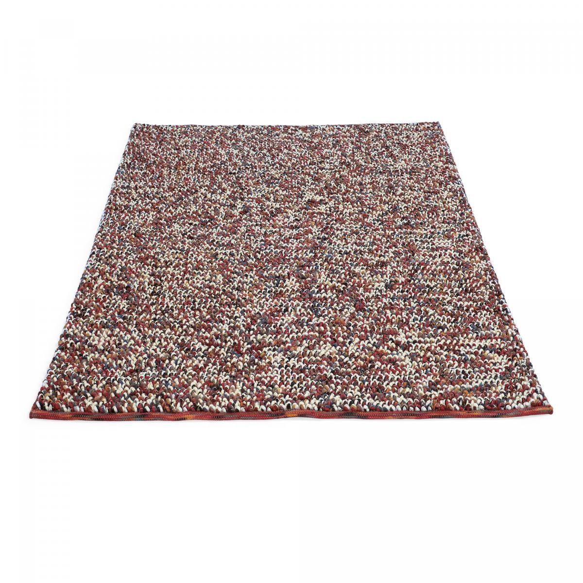 Tapis salon et chambre tissé en laine motif faux uni ULGU