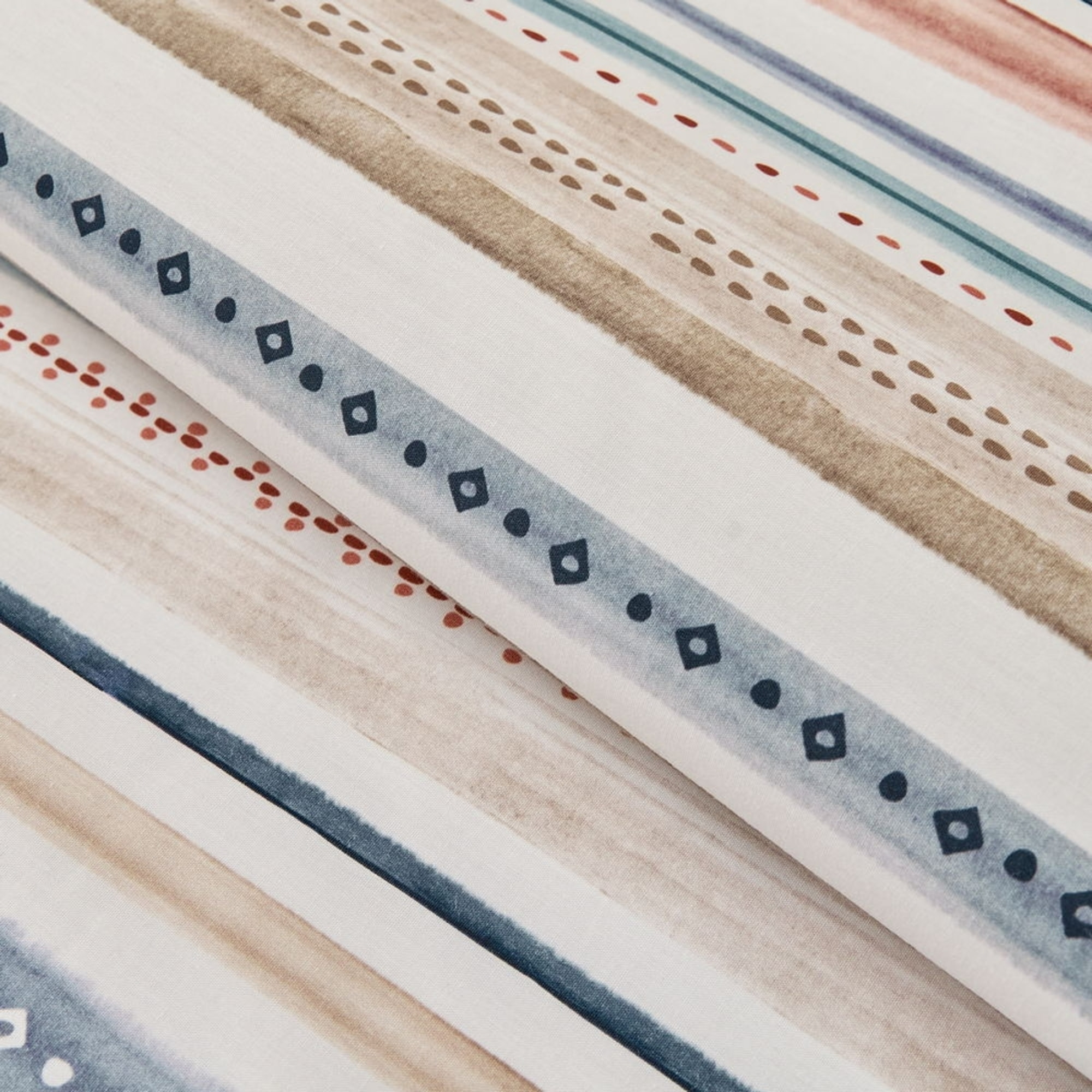 Funda nórdica rayas multicolor Onray color azul 100% Algodón percal