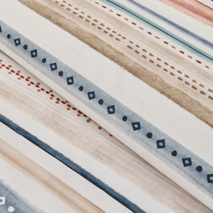 Funda nórdica rayas multicolor Onray color azul 100% Algodón percal