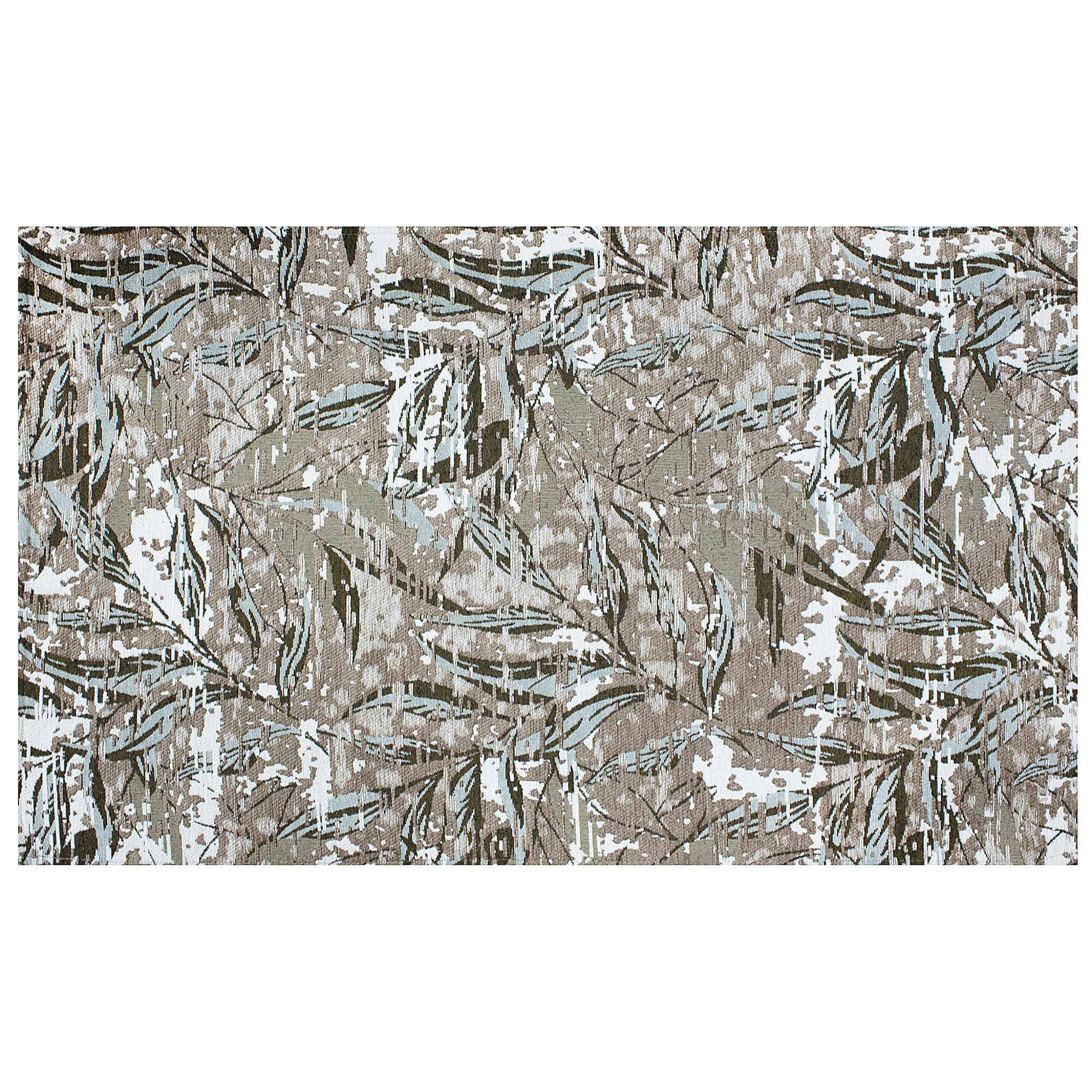 TAPPETO ARREDO DIS. FOLIAGE FANGO 65X220 CM CON ANTISCIVOLO