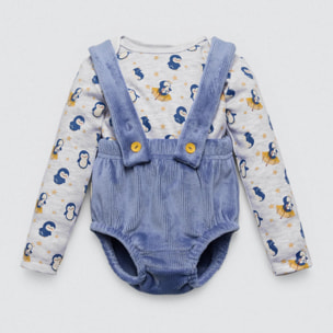 Set di tutina corta e maglietta a maniche lunghe per neonato Penguin Toy