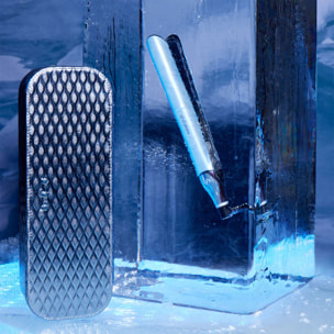 Lisseur ghd chronos bleu glacier et son vanity de rangement