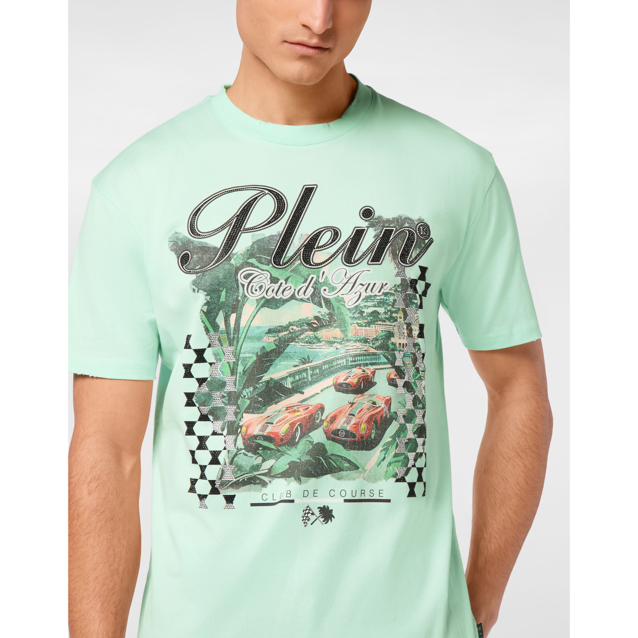 PHILIPP PLEIN T-Shirt Round Neck D AZUR