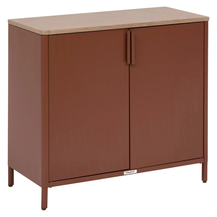 Buffet de jardin Ironia en acier galvanisé acajou