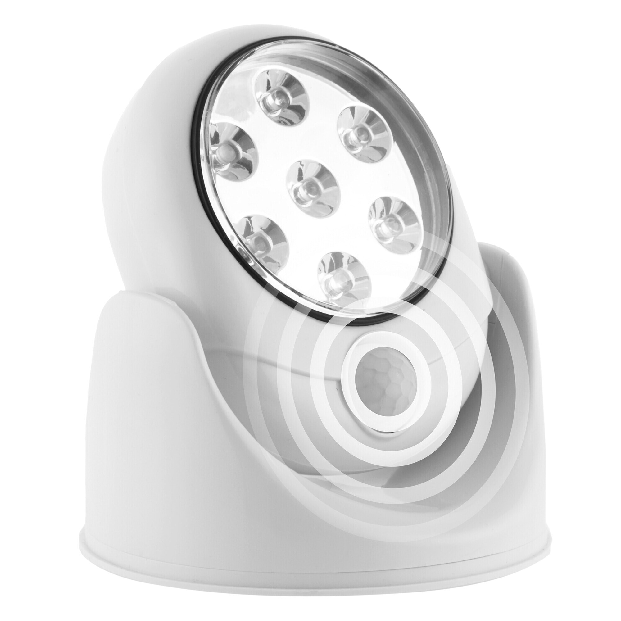 Lampada Led con sensore di movimento - bianco - 12x7 cm