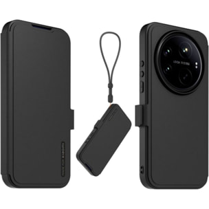 Etui avec cordon MADE FOR XIAOMI premium noir + dragonne Xiaomi 17 Ultra