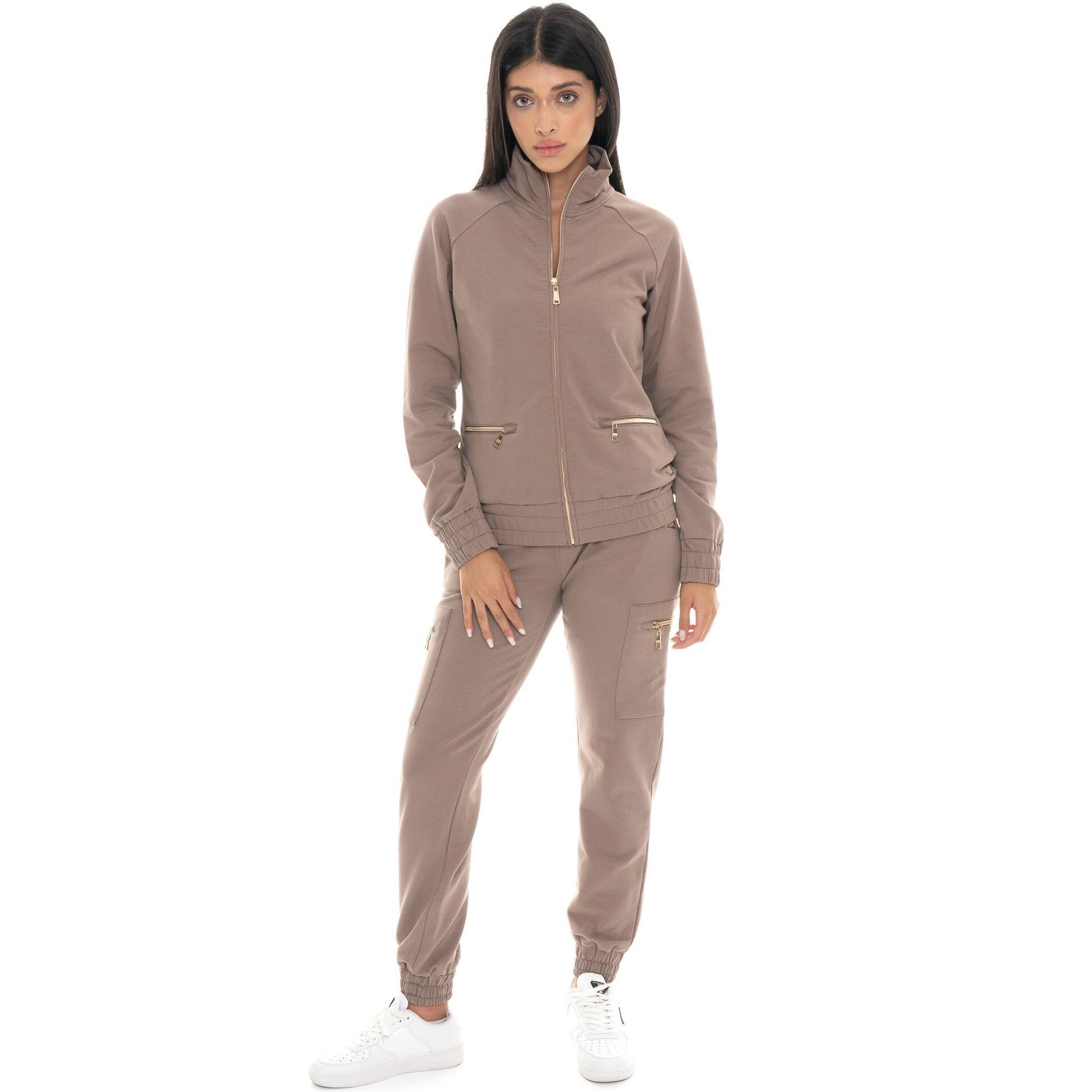 Tuta invernale donna collo in piedi e zip, pantalone cargo Leone 1947 Chic Tones