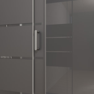 Cabine de douche rectangle 110x80x215cm - SILVERY STRIPE RECTANGLE