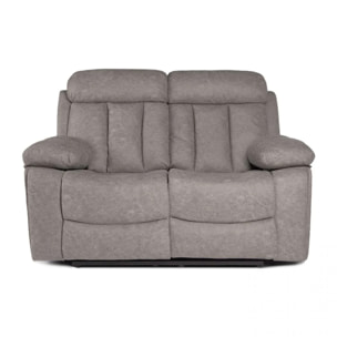 Sofá relax de 2 plazas con reposapiés elevable en marengo 152 cm Kendal Marengo