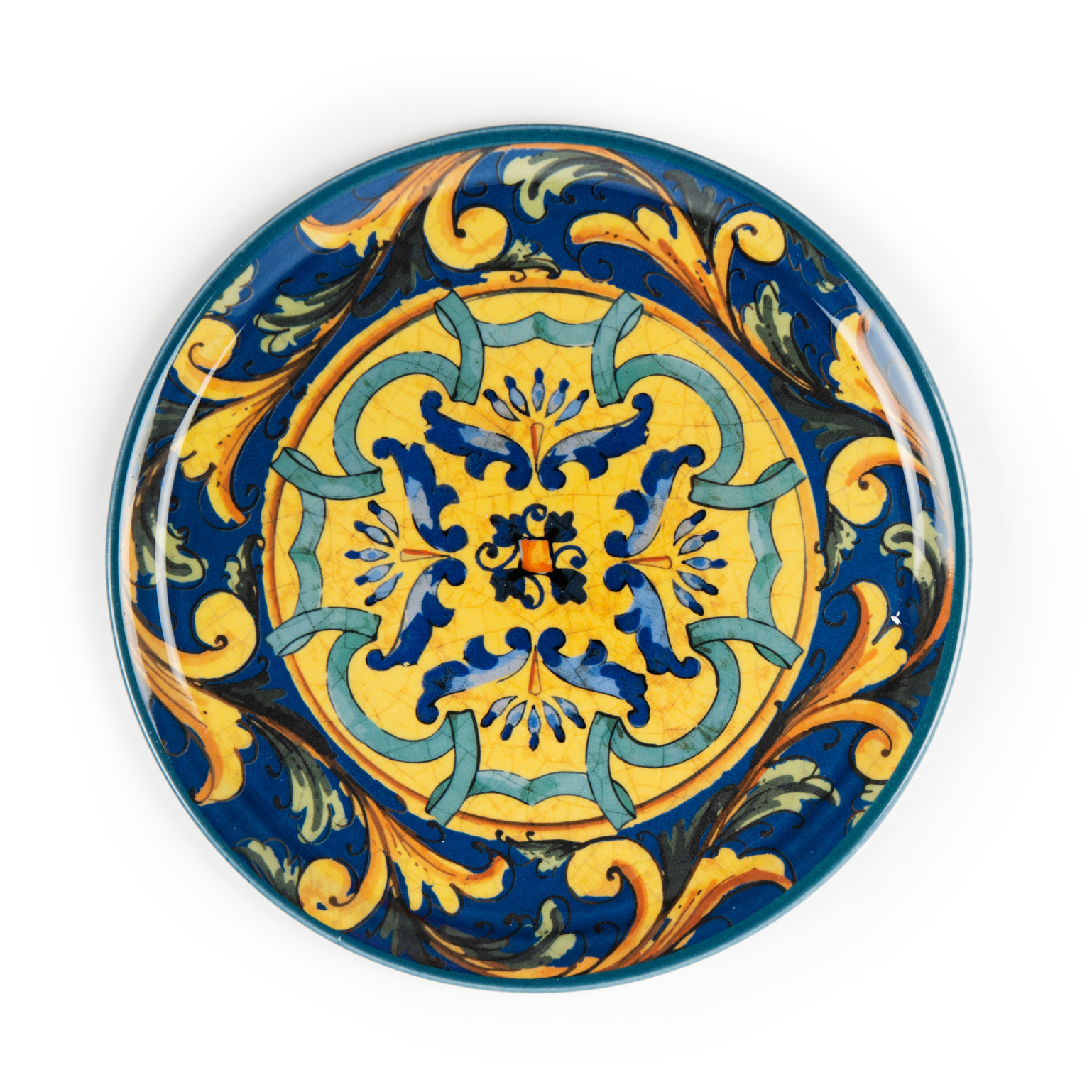 Set de 6 Assiettes à Pizza Excelsa – Trinacria, Porcelaine Multicolore