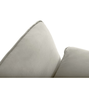 Canapé d'angle droit "Vienna" 5 places en velours beige