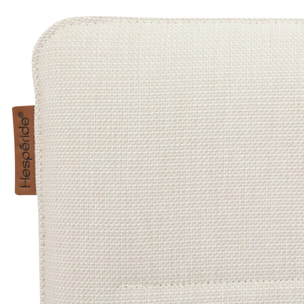 Fauteuil de jardin empilable "Diese" argile & ivoire aluminium et texaline