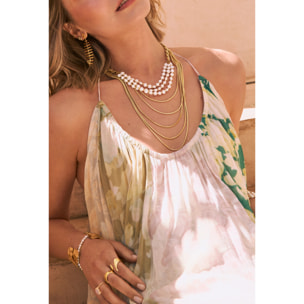 Collana Cleopatra  in Acciaio Placcato Oro