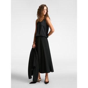 Elena Mirò - Top de raso - Negro