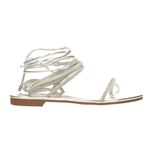 Sandali Donna Tata Italia Argentato