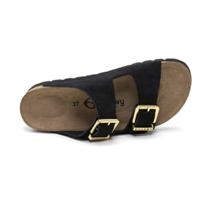 SANDALO CON ZEPPA BILLOWY NERO
