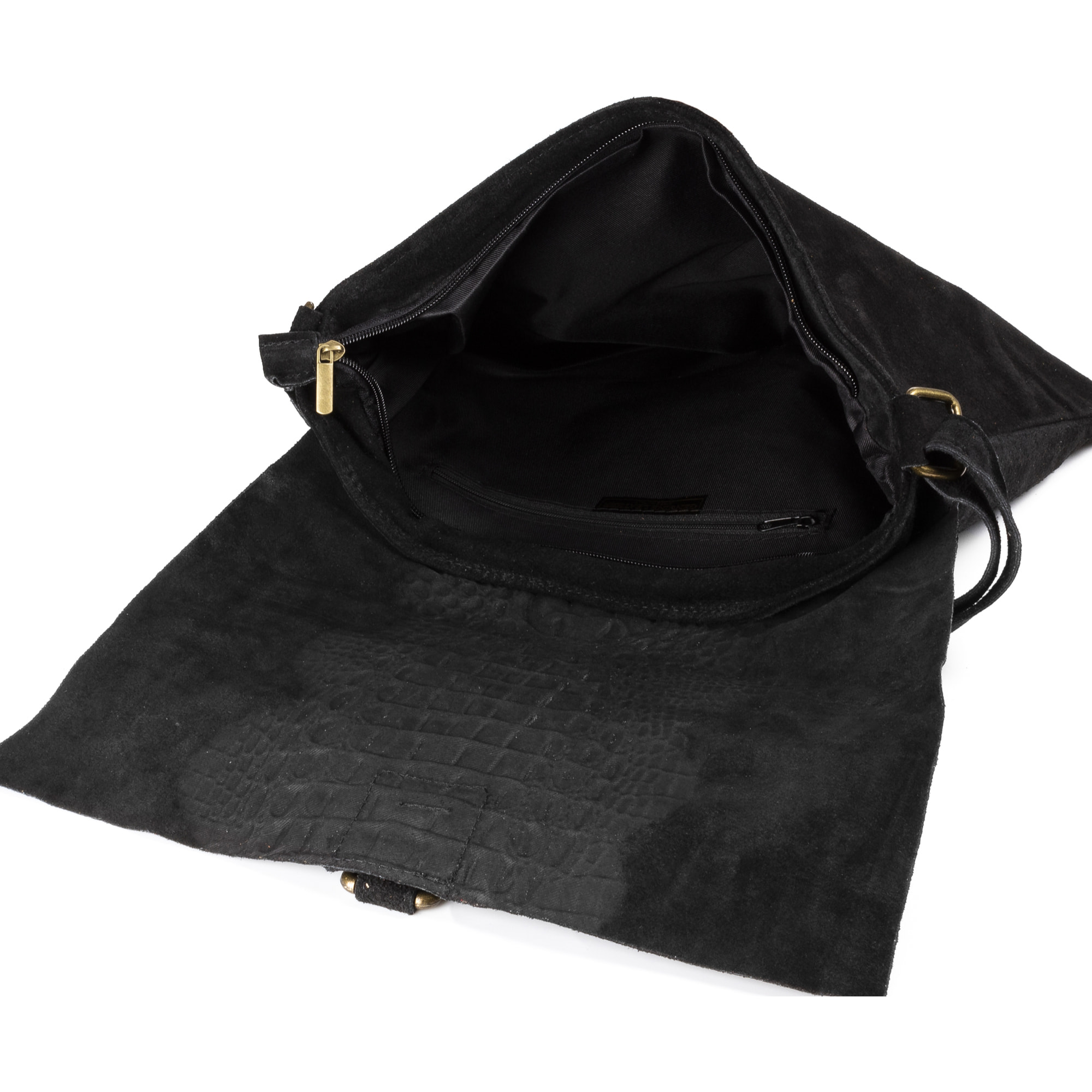 Daniela Borsa a tracolla Donna.Pelle autentica Camoscio Incisione Coccodrillo