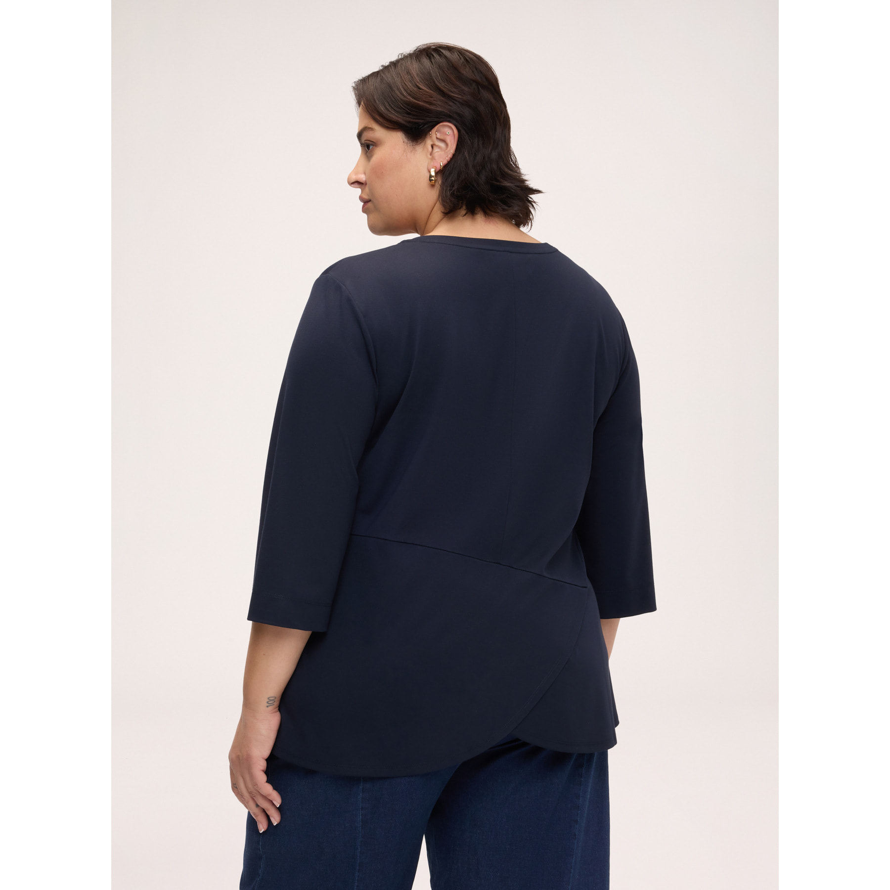 Fiorella Rubino - Camiseta de punto con detalle cruzado - Azul